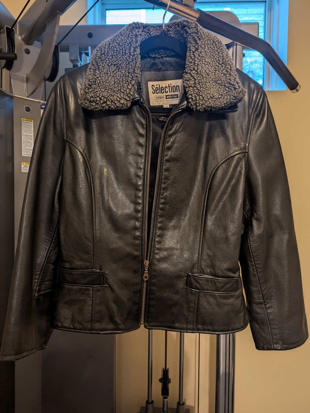 Vintage Sélection Leathers Genuine Leather Jacket Detachable Faux Shearling
